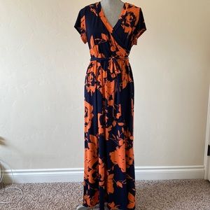 Meri Skye Miami Wrap Dress knit fabrication with a v-neck